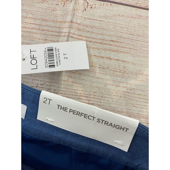NWT Loft Blue The Perfect Straight Women's Dress Pants - 2T - Picture 9 of 12